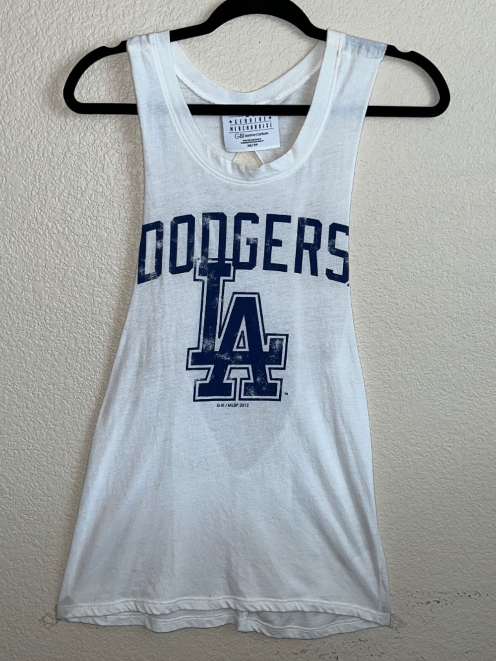 LA Dodgers T-Shirt Slit Back Tank Top
